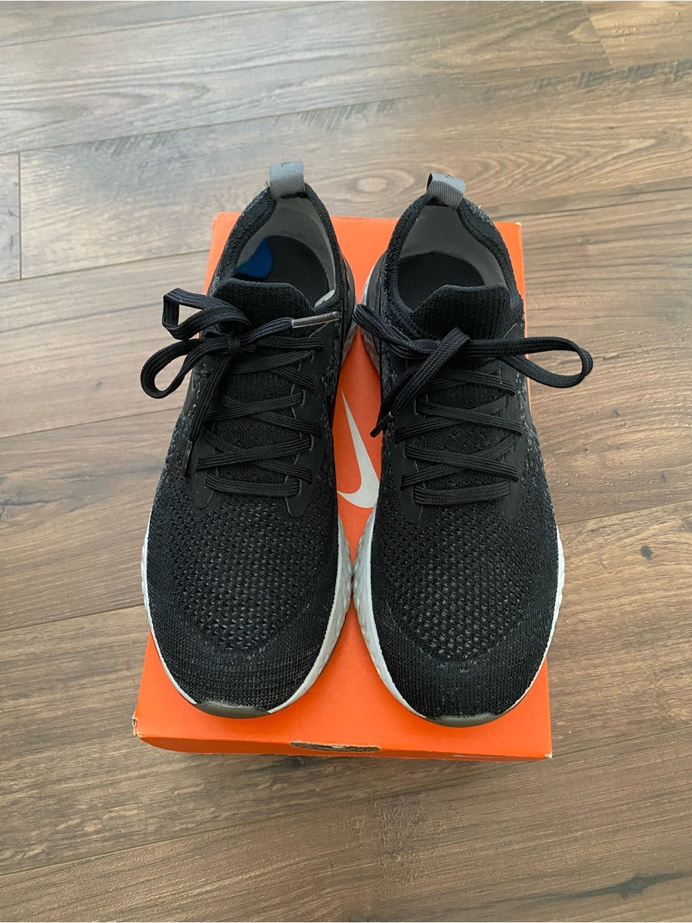 Nike Women's Nike Flex Black Knit Sneakers with White Soles